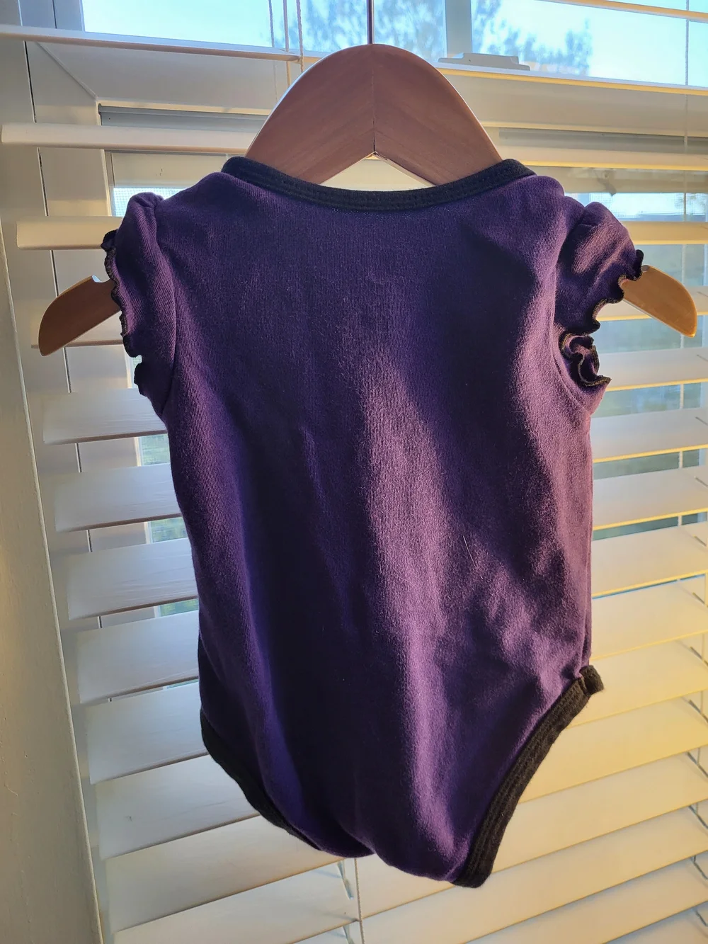 NFL Purple Baby Bodysuit with Black Trim